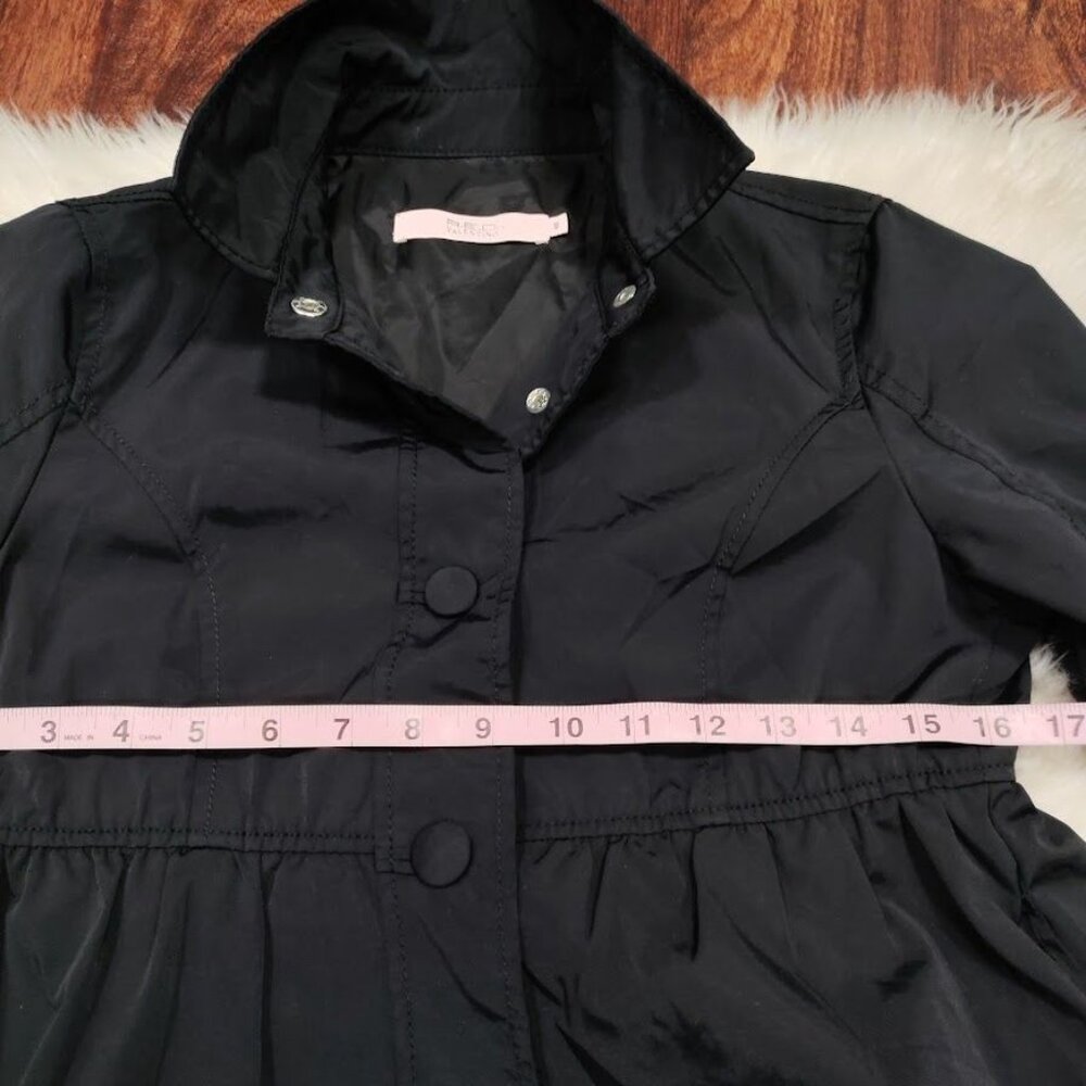 Valentino R.E.D Black Raincoat/Shacket Peplum Whimsy Goth Babydoll 40 S/M - Picture 8 of 15